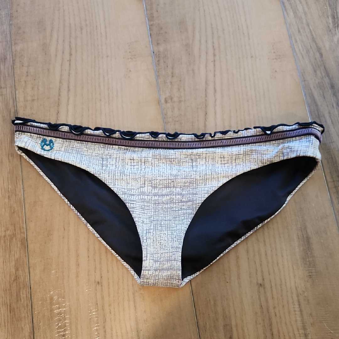 Reversible Purple And Cream Bikini Bottom